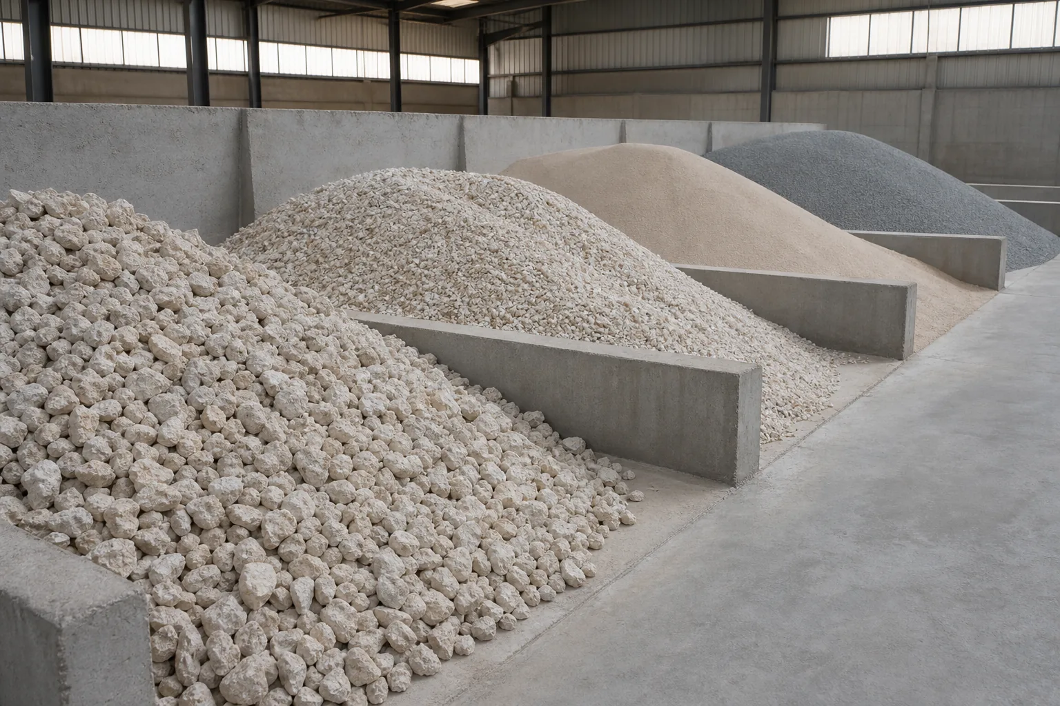Industrial salt materials prepared for a commercial requirement.